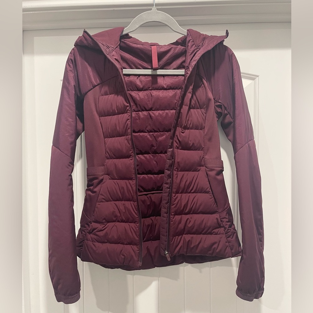 Lululemon Burgundy Puffer Jacket XS